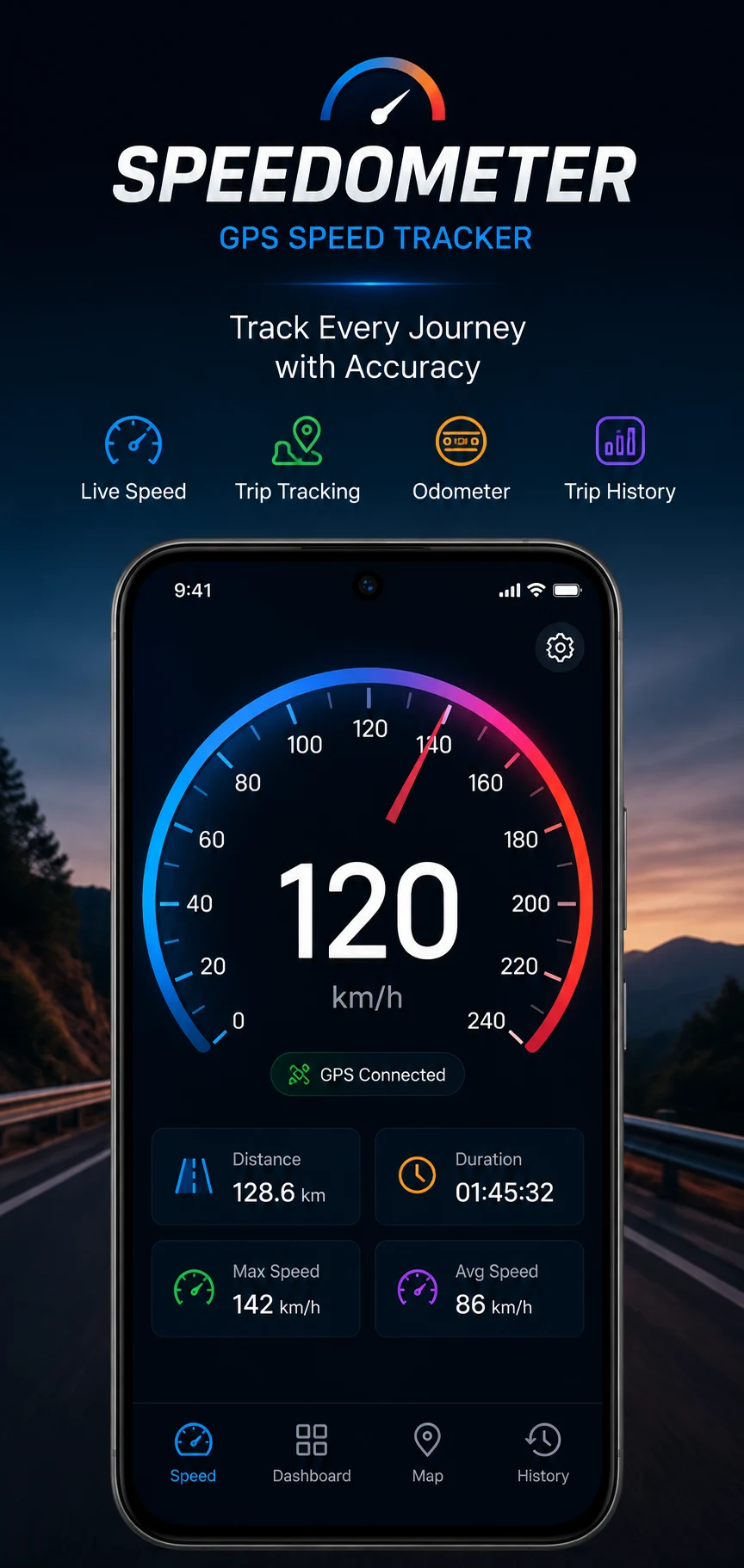 Speedometer : GPS Speedometer screenshot